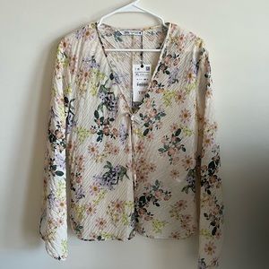 Zara floral blouse